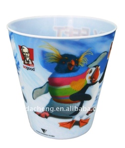 Yaratıcı 3D merceksi baskılı PP yemek seti sonbahar dayanıklı açık üst ilginç desen karikatür çöp kutusu kapak çöp kutuları - Product Image 4