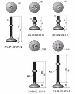 旋转调平脚不锈钢可调调平脚家具腿脚 - Product Image 6