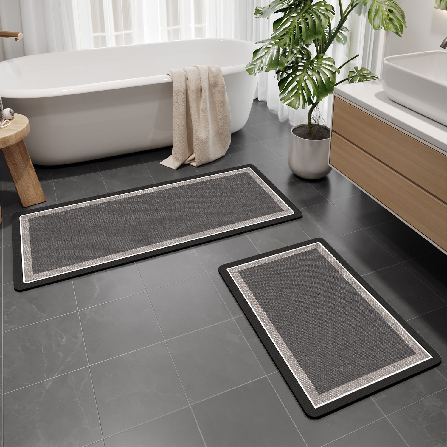 Mise à niveau des tapis de salle de bain en terre de diatomées - Danan