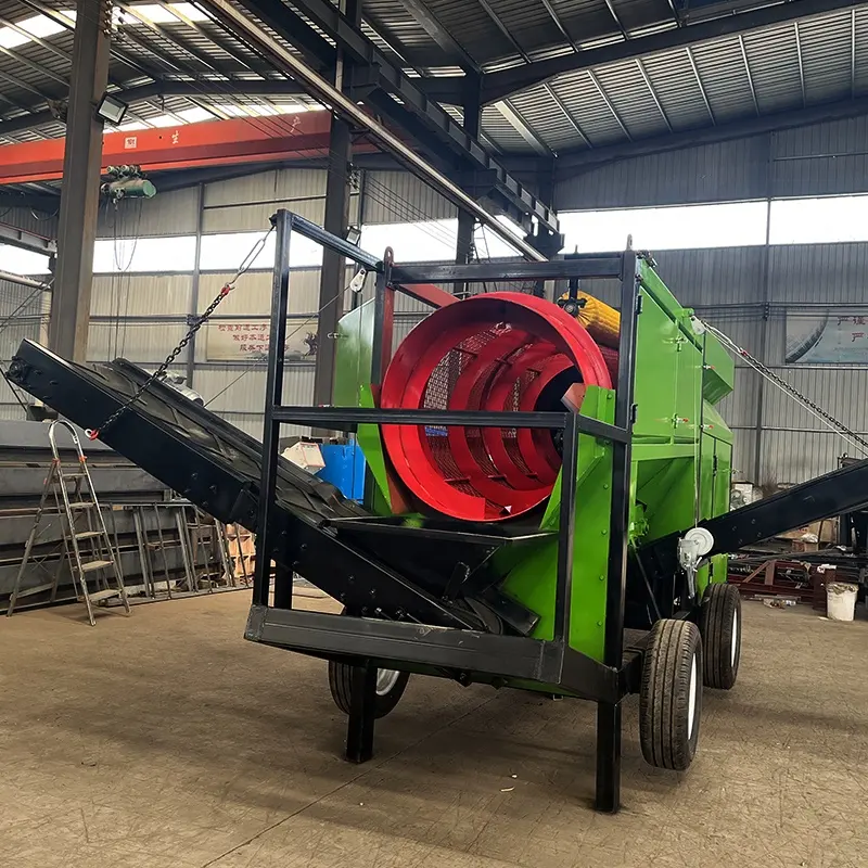 Di động ROTARY trommel Màn hình compost sàng lọc máy quay cát Màn hình máy sỏi Màn hình máy