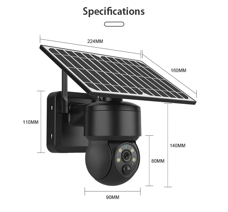 S39 yeni güneş paneli bataryası Powered kablosuz gece görüş hareket algılama WiFi 4G Sim ağ PTZ kamera
