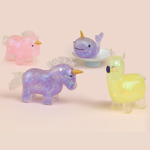 New Phong Cách Logo In Đầy Màu Sắc <span class=keywords><strong>Unicorn</strong></span> Bóp Đồ Chơi Loạt 3 Inch Phát Sáng Đồ Chơi Trẻ Em - Product Image 2