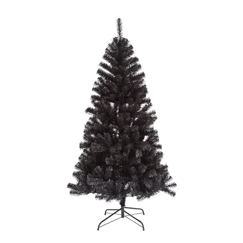 Decoración navideña para el hogar negro Precio de fábrica Árbol de Navidad de 4 pies a 8 pies Árboles de Navidad artificiales para decoraciones navideñas