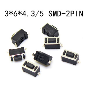Taktile Drucktasten schalter Steuert asten Taste Berühren Sie den Mikrosc halter Momentan SMD DIP 3*6*2,5 3*6*4,3 3*6*5MM - Product Image 2