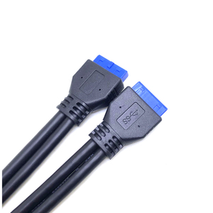 USB 3.0 IDCメス20pin ~ 20pin IDCケーブル急速充電式銅導体データ転送ケーブル - Product Image 2