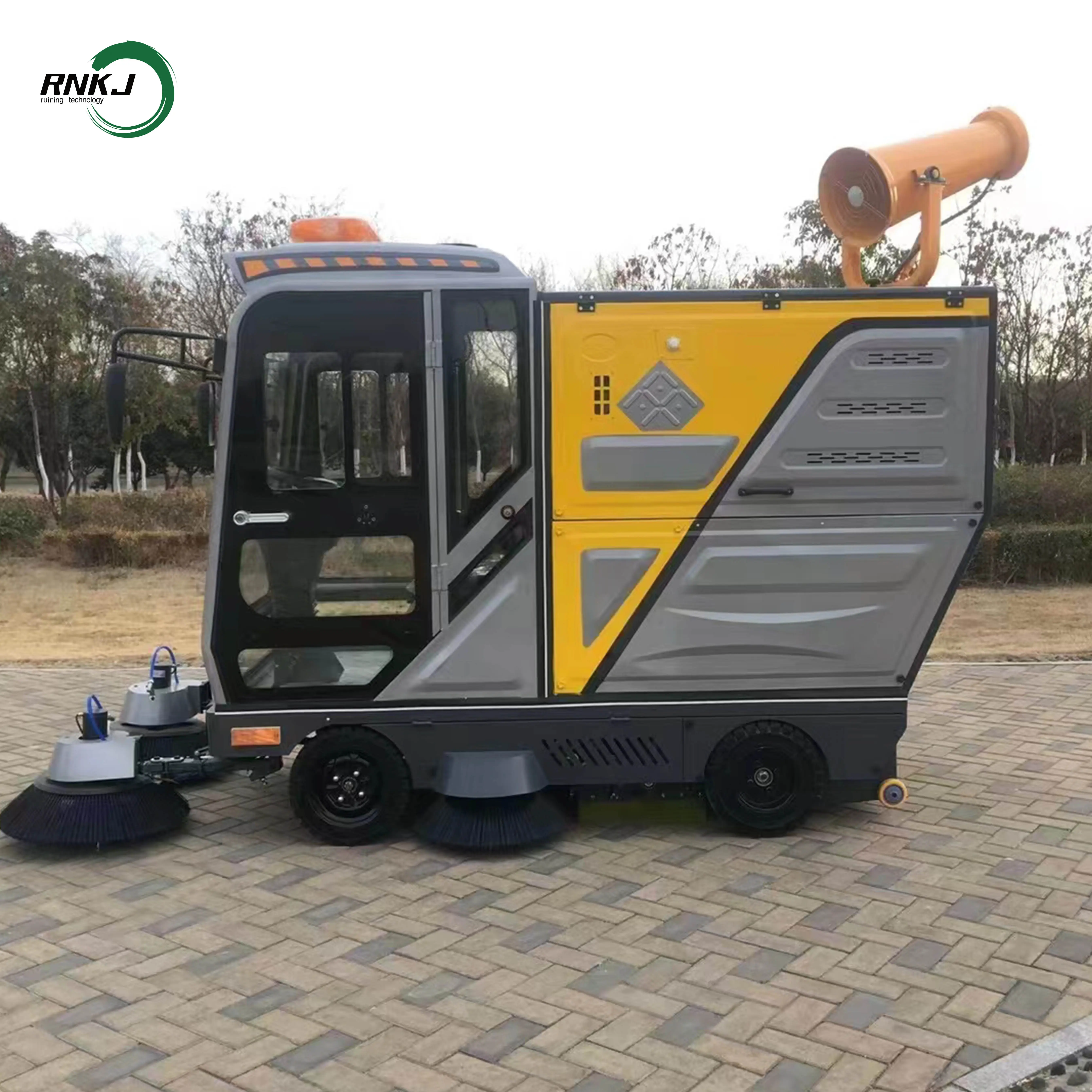 Forklift zemin yıkayıcı temizleyici NCompost yapma makineleri temizleme süpürgesi yol süpürgesi makinesi süpürme makinesi