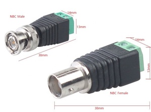2 Pin <strong>BNC</strong> Male <strong>and</strong> Female Green Terminal Connector With Screw for Audio Video Coaxial <strong>Bnc</strong> Power Cable <strong>and</strong> <strong>Bnc</strong> Power Adapter - Product Image 2