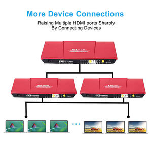 TESmart 2 Entrada 4 Salida HDMI Switch Splitter 2X4 HDMI Matrix Soporte 4K 30HZ Soporte EDID CEC Video Switcher