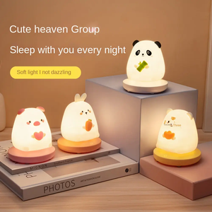 新款熊猫夜灯高美容宝宝特别节日单元礼品<span class=keywords><strong>USB</strong></span>充电硅胶夜灯生日礼物