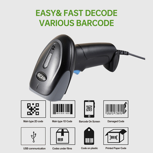 Escáner de código de barras BT 2,4 GHz Lector de código de barras inalámbrico 1D/2D Lector de código de barras automático Pistola de escáner de código QR - Product Image 4