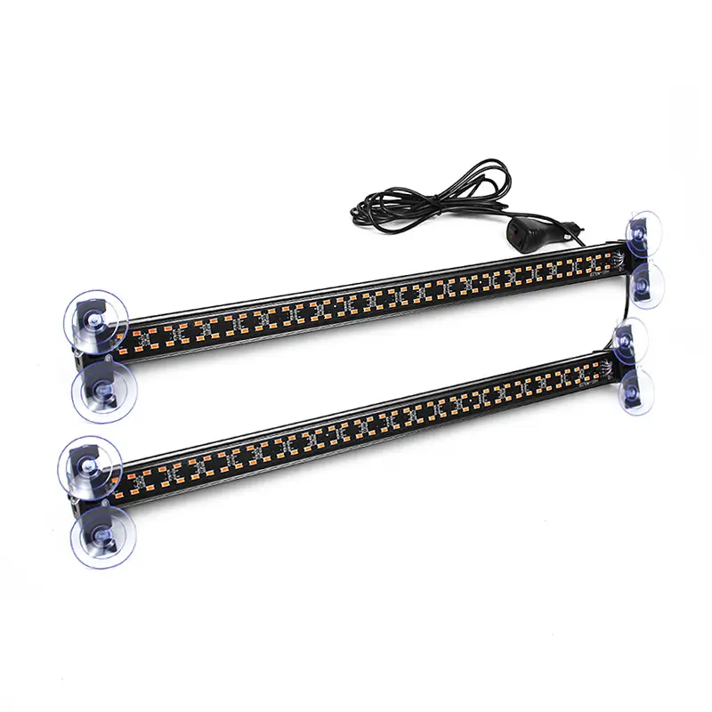 Yeni 1-2leds araba Lightbar 160leds 52cm flaşlı uyarı lambası için araç ön camı üst çatı acil durum lambası