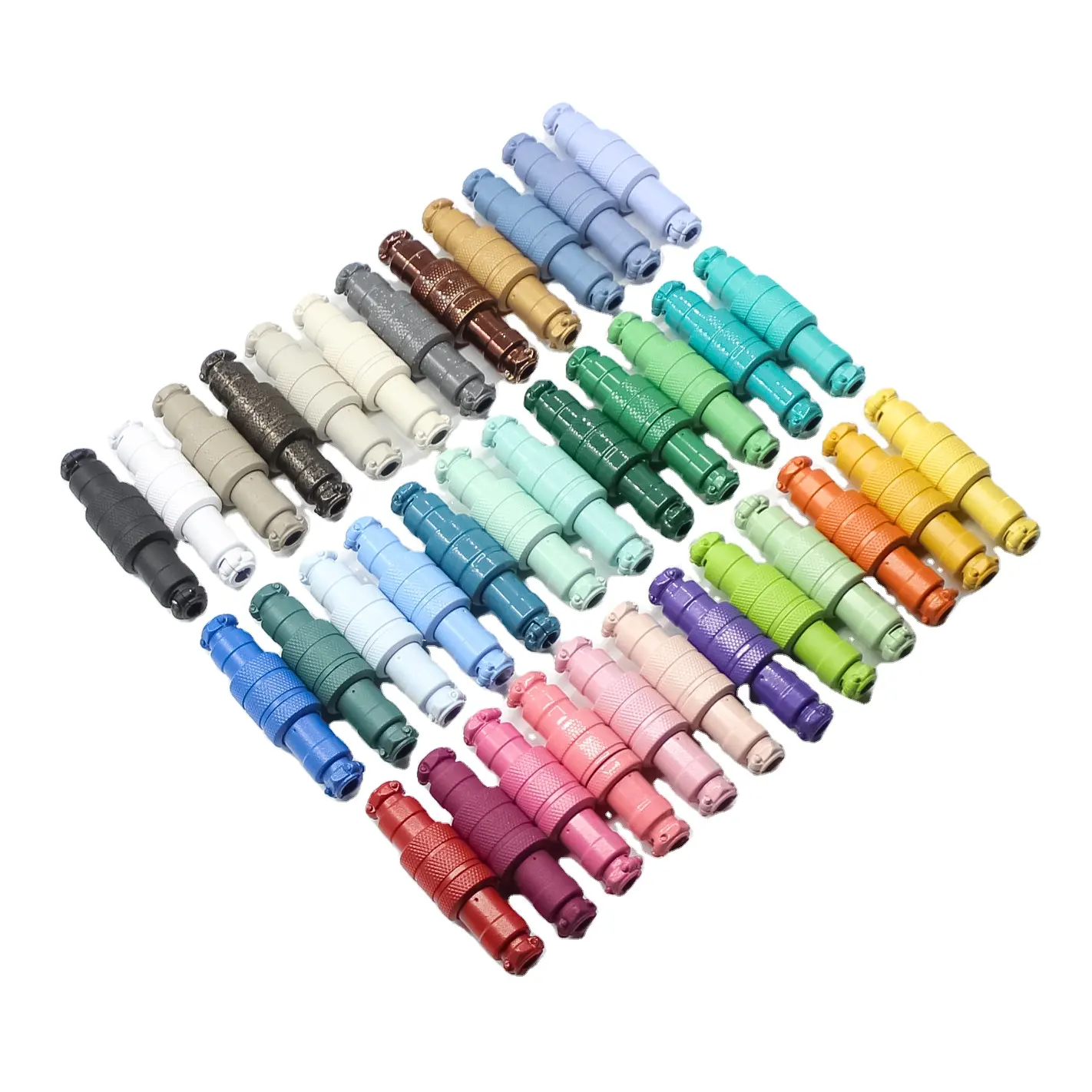 16mm spray paint Thread Male Female Panel Metal Aviation Wire Connector 4pin 5pin shiny green aviator gx16 color