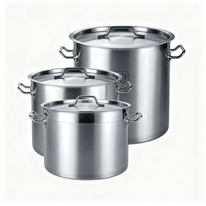 Nồi inox 53 quart, nồi nấu sâu lòng, bền chắc, dùng được với bếp từ, chống dính, đáy dày, nồi to - Product Image 1
