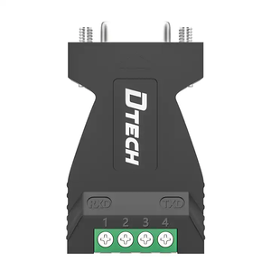 DTECH Pasivo RS232 a RS485 Convertidor industrial Interfaz RS232 Conectar DB9 Agujero Tipo Conector Velocidad de baudios 300-38400bps Interruptor - Product Image 2