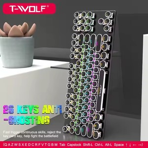 Low Profile Backlit Gaming Mechanical <strong>Keyboard</strong> Keycap Set For ANSI Layout USB Interface New Black Pink White Colors - Product Image 6