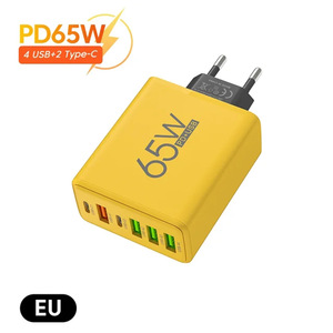 Usb <strong>Multi</strong> Device Universal Travel Port Power Adaptor Iphone Type C <strong>Adapter</strong> <strong>EU</strong> <strong>Plug</strong> Phone 65W <strong>Output</strong> Power Charger Custom Logo - Product Image 1