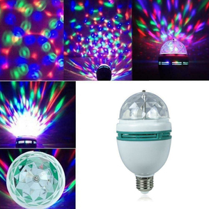 E27 3W LED RGB ampul renkli otomatik döner hareketli retro poj dj mini lazer led sahne ışıkları 2022 ev DJ disko parti Bar KTV - Product Image 2
