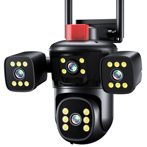 12MP 4 schermo Wifi senza fili telecamera esterna impermeabile rilevamento umano telecamera CCTV collegato al telefono cellulare telecamera IP di 360 grado - Product Image 1