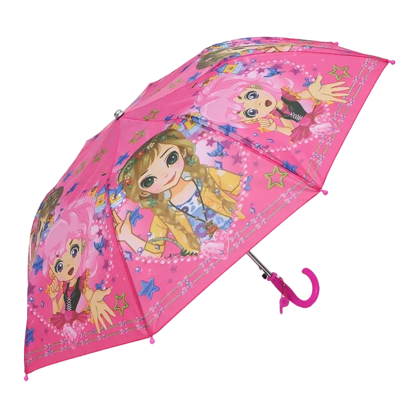 Mode deux parapluies pliants pluie Uv dessin animé enfants parapluie pour femmes coupe-vent parapluies enfants femme YS210025