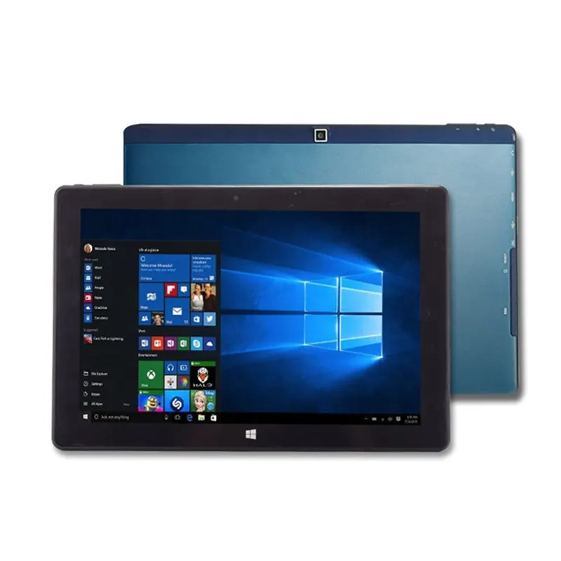 Tablette PC Android windows 10 de 10.1 pouces, avec processeur Intel N3350, écran 1280x800 IPS, 16 go de RAM, clavier et étui en cuir