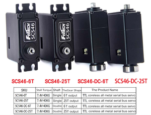 Feetech SCS46 çelik dişli çekirdeksiz Servo 7.4V 40KG Servo seri otobüs Servo için örümcek Robot/rc uçaklar robotlar RC helikopter bölüm - Product Image 5