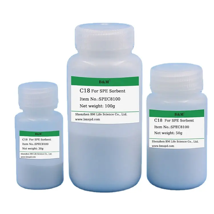 B & M consumabili da laboratorio per alimenti, test farmaceutici, pretrattamento del campione C18N (gel di silice ottadecil non bloccato) adsorbente