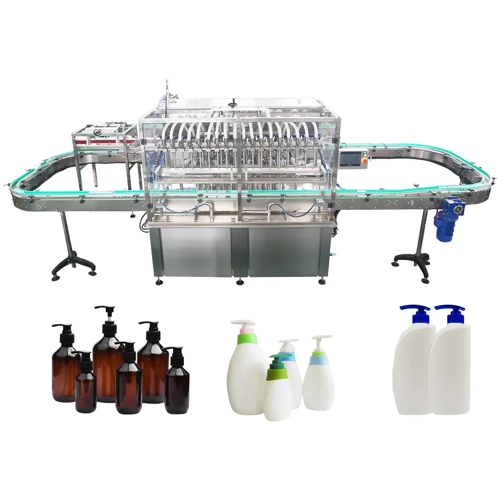 Riempitrice automatica per detersivo liquido per bucato etichettatrice per tappatura di riempimento di bottiglie di Shampoo per sapone liquido