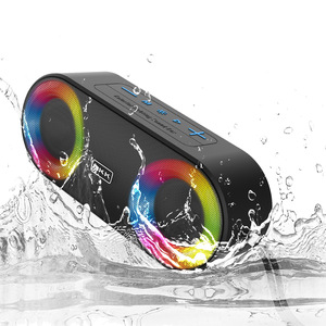 IPX4 Waterproof Subwoofer LED Light Woofer with FM Outdoor Big Power RGB Lights Double Speaker Bass Bluetooth Speaker - Product Image 1