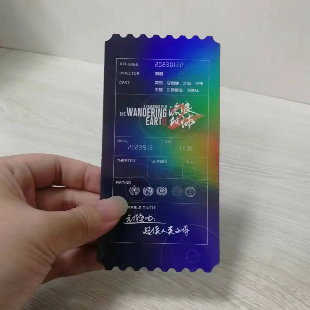 Boleto holográfico personalizado con impresión en ambos lados de photocards banner ticket para eventos