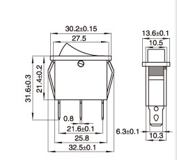 Elektrik ekipmanlarında güç yönetimi için KCD3 3 Pin Rocker anahtarı - Product Image 3