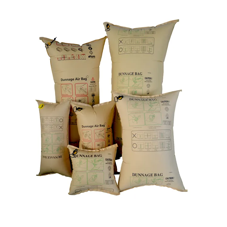 Biodegradable Sea Transportation Container Pillow Cargo Inflatable Air Dunnage Bag With Valve