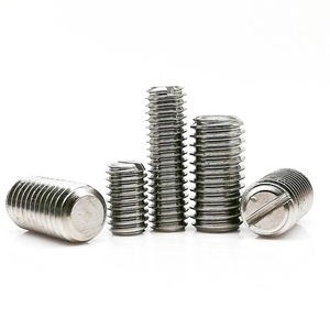 <strong>M1</strong>.2 <strong>M1</strong>.4 <strong>M1</strong>.6 M2 M2.5 M3 M4 M5 M6 M8 GB73 304 Stainless Steel Slotted Head Flat Point End Headless Grub Bolt Set <strong>Screw</strong> - Product Image 1