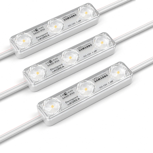 โมดูลไฟ LED อินพุตไฟฟ้ากระแสตรง12V/24V โมดูลสัญญาณไฟ LED 2835 3LED IP67ฉีดกันน้ำ