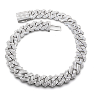 Thick and Heavy 24mm Width <strong>4</strong> Row Moissanite Diamond Hop Hip Jewelry Iced Out Cuban Link <strong>Chain</strong> - Product Image 4