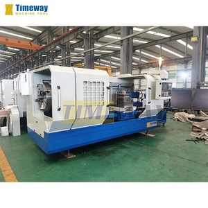 Torno de roscado de tubos CNC de alta calidad, torno de campo de aceite de doble husillo para torneado de tuberías, máquina de torno de Control FANUC para Metal - Product Image 2