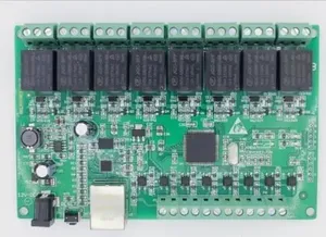 Relé de red de 8 canales IO de 8 vías personalizado Relé web Control dual Ethernet TCP Modbus - Product Image 2