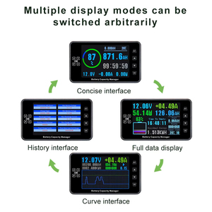 Coulometer çok fonksiyonlu pil kapasitesi ölçer voltmetre ampermetre pil 8-120V baz VA9910 ile 3.5 inç yön - Product Image 4
