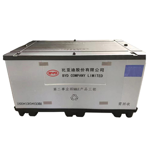 Contenedor de plástico a granel, manga de collar de paleta con divisor, plegable, caja de paleta de moldeado por soplado de doble capa - Product Image 1
