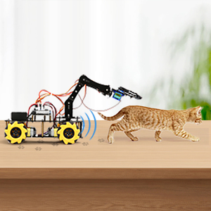 SETM ESP32 4WD Wheel Robot Car Arm Kit <strong>Wireless</strong> Gesture Recognition Glove <strong>Sensor</strong> Programming Coding for <strong>Arduino</strong> Kit Robotics