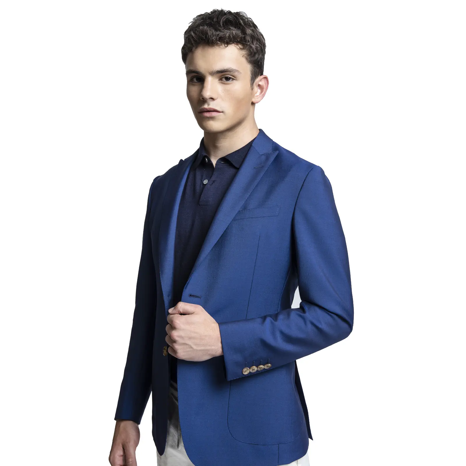Costume blazer de luxe pour hommes, offre spéciale, personnalisé et à la mode, bouton doré, Slim, bleu, offre spéciale