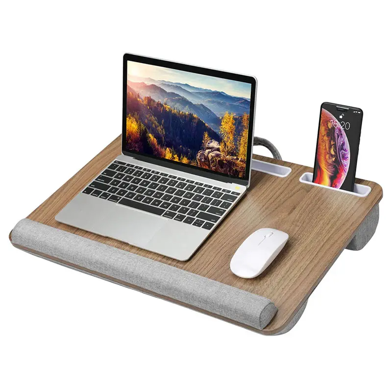 portable workstation laptop desk table bed computer desk with mobile phone support