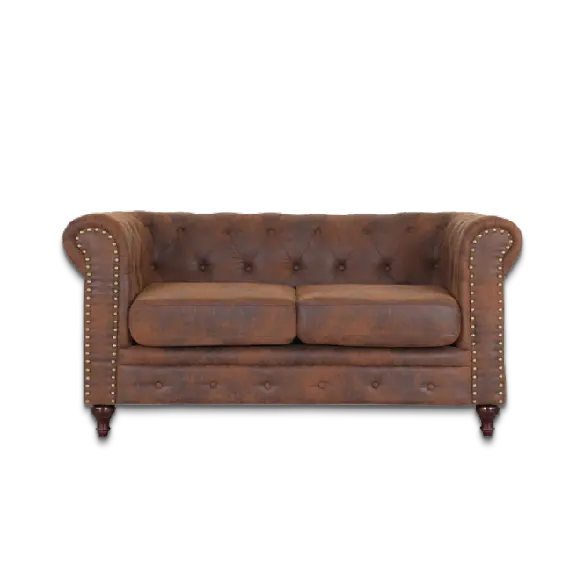 Chesterfield de cuero inglés vintage de mediados de siglo sofá de 3 plazas Chesterfield sofás de salón con mechones