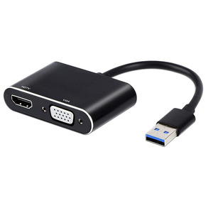 USB3.0 a HD HDTV VGA dos en uno tipo C Hub PD carga tipo C a HD HDTV adaptador para estación de acoplamiento Usb C A Adaptador dual HDMI - Product Image 1