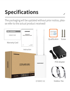 Comfast เราเตอร์ไร้สาย AC1200แบนด์คู่/รีพีทเตอร์/AP V2 CF-EW72จุดเชื่อมต่อ WiFi สำหรับกลางแจ้ง - Product Image 6