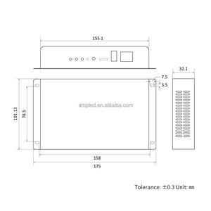 HD-A3L Wi-Fi полноцветный светодиодный видеодисплей контроллер экрана Huidu Async Box плеер отправка коробки - Product Image 4
