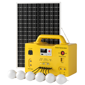20W DC迷你太阳能照明系统，带3W 5w发光二极管灯太阳能家用系统