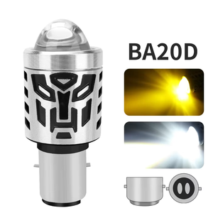 Xe Máy Vua Kong spotlight <span class=keywords><strong>Led</strong></span> ống kính trắng vàng kép màu Độ sáng cao Đèn pha xe máy Đèn pha Spotlight - Product Image 3