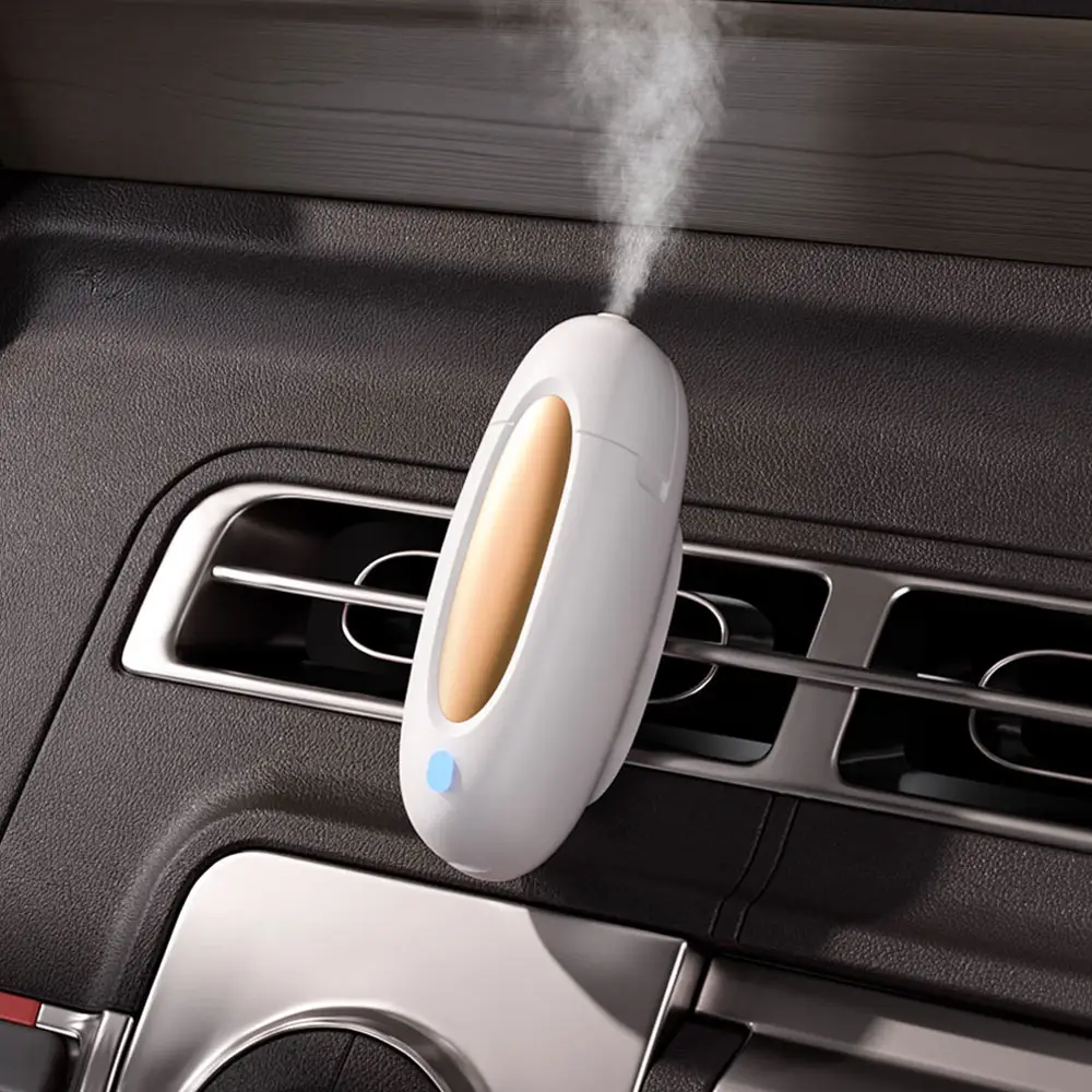 SCENTA Professional USB Charged Natural Air Perfume Car Vent Diffuser Custom Automatic Nano Mist Nebulizing Car Aroma Diffuser