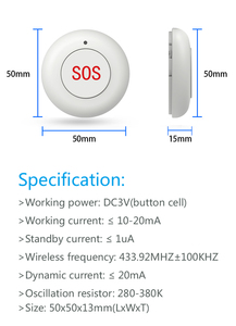 2022 New Arrival 433mhz Wireless SOS <strong>Panic</strong> Emergency <strong>Button</strong> Work <strong>with</strong> Alarm Host - Product Image 6