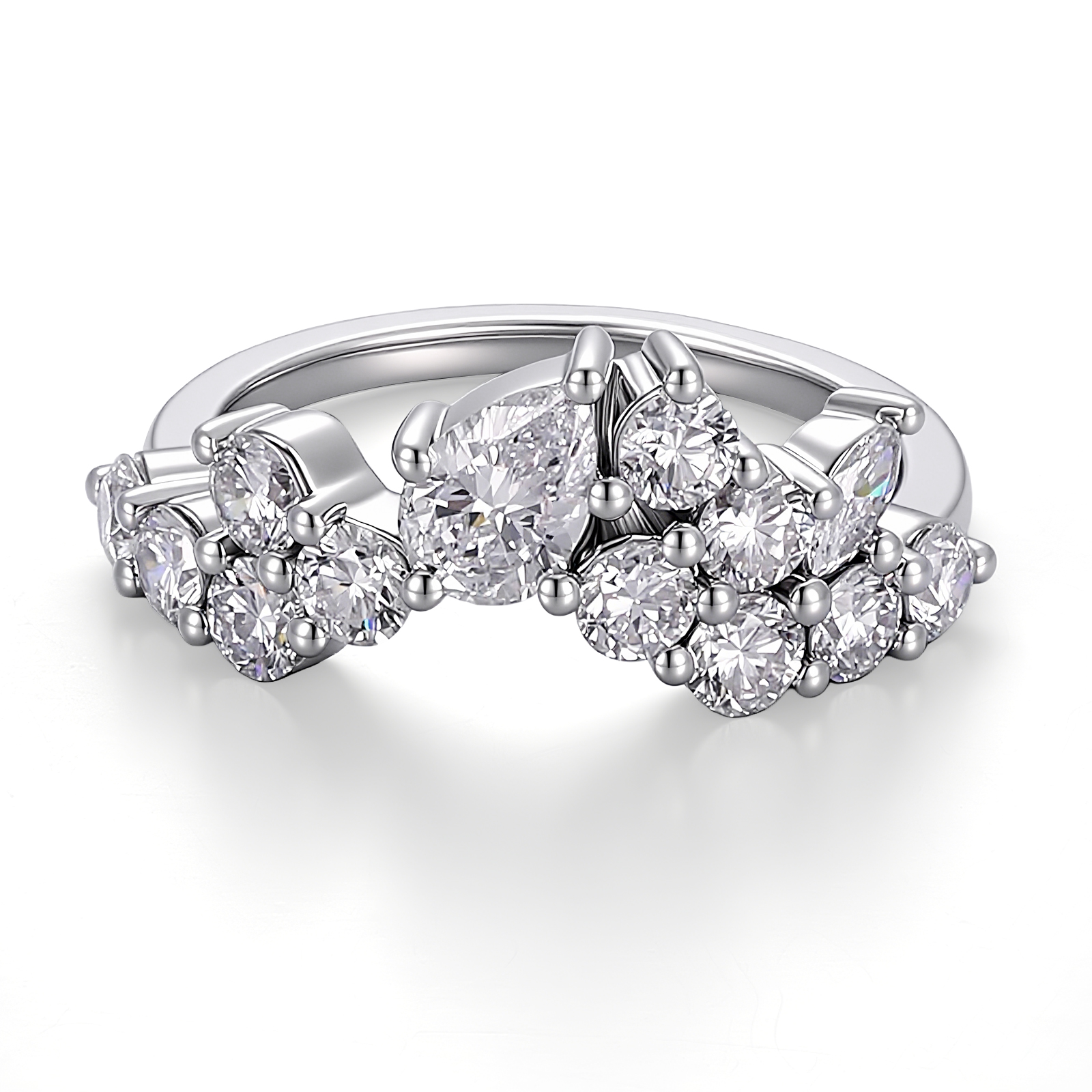 Bague en or massif 14 carats avec diamant de laboratoire